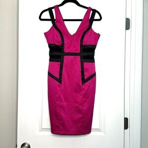 XOXO Fuchsia Cocktail dress with Mesh Cutouts Size 1/2